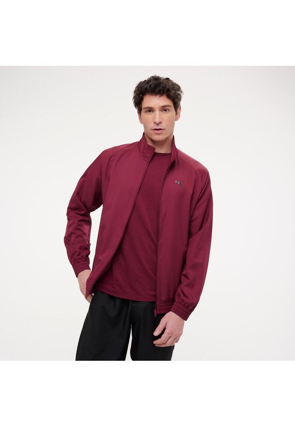 Bluza męska Puma Woven Gym & Pilates. Kolor: czerwony. Materiał: materiał. Sport: joga i pilates