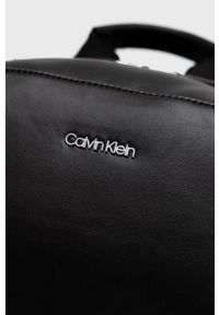 Calvin Klein plecak męski kolor czarny duży gładki. Kolor: czarny. Materiał: materiał. Wzór: gładki #3