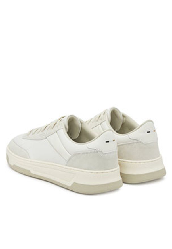 BOSS Sneakersy Baltimore 50548705 Biały. Kolor: biały. Materiał: skóra, zamsz