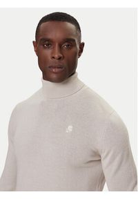 Karl Lagerfeld - KARL LAGERFELD Golf 655058 554399 Beżowy Regular Fit. Typ kołnierza: golf. Kolor: beżowy. Materiał: wełna #4