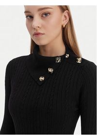 Guess Sukienka dzianinowa W6RK01 Z2YJ2 Czarny Regular Fit. Kolor: czarny. Materiał: wiskoza #3