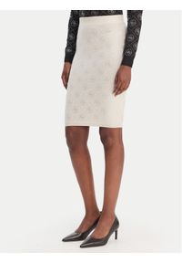 Guess Spódnica mini W6RD0O Z3JD2 Beżowy Regular Fit. Kolor: beżowy. Materiał: syntetyk #1