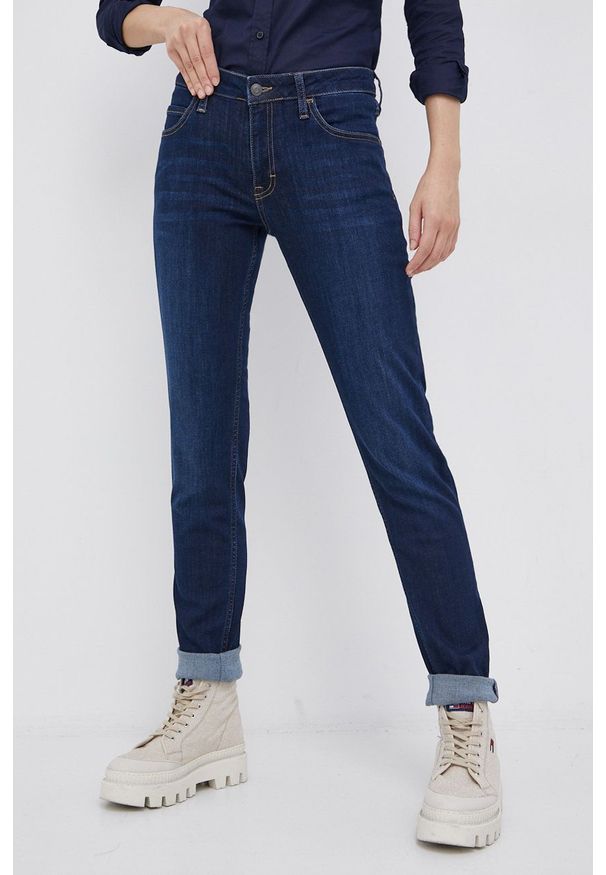 Cross Jeans Jeansy Rosalie damskie medium waist. Kolor: niebieski