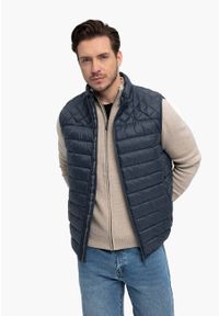 Volcano - Bezrękawnik ze stójką V-MER. Okazja: na co dzień. Typ kołnierza: kołnierzyk stójkowy. Materiał: dzianina, włókno, materiał. Długość rękawa: bez rękawów. Wzór: napisy, paski. Styl: sportowy, casual, elegancki #1