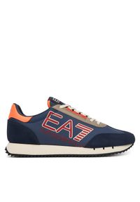 EA7 Emporio Armani Sneakersy 7X000541 AF18609 MZ579 Granatowy. Kolor: niebieski. Materiał: skóra #1