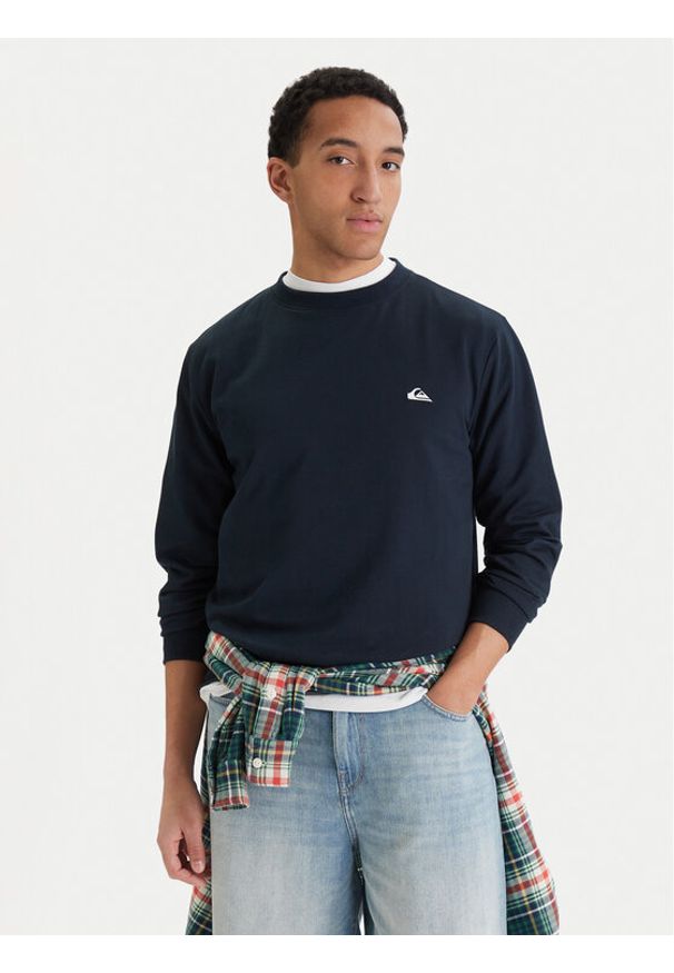 Quiksilver Bluza EQYFT04953 Granatowy Regular Fit. Kolor: niebieski. Materiał: syntetyk