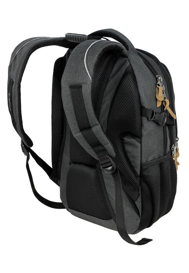 Smart Pack - Plecak Męski, Grafitowy, Kieszeń na Laptopa, Sportowy, Regulowane Zapięcie, z Portem USB -SMART PACK. Kolor: szary. Materiał: poliester. Styl: sportowy