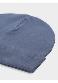 4f - Czapka beanie dziecięca - granatowa. Kolor: niebieski. Materiał: materiał, bawełna, dzianina. Sezon: wiosna. Styl: sportowy, casual, klasyczny