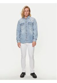Versace Jeans Couture Koszula jeansowa 76GAL250 Niebieski Regular Fit. Kolor: niebieski. Materiał: bawełna #3