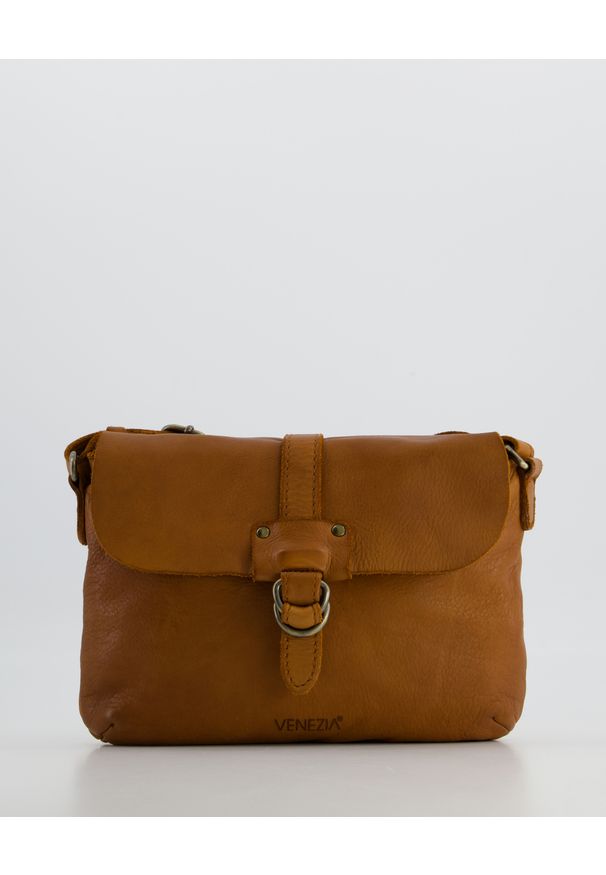 Venezia - KLASYCZNA LISTONOSZKA DAMSKA CPB34 KPTV TAN. Materiał: skórzane. Styl: klasyczny