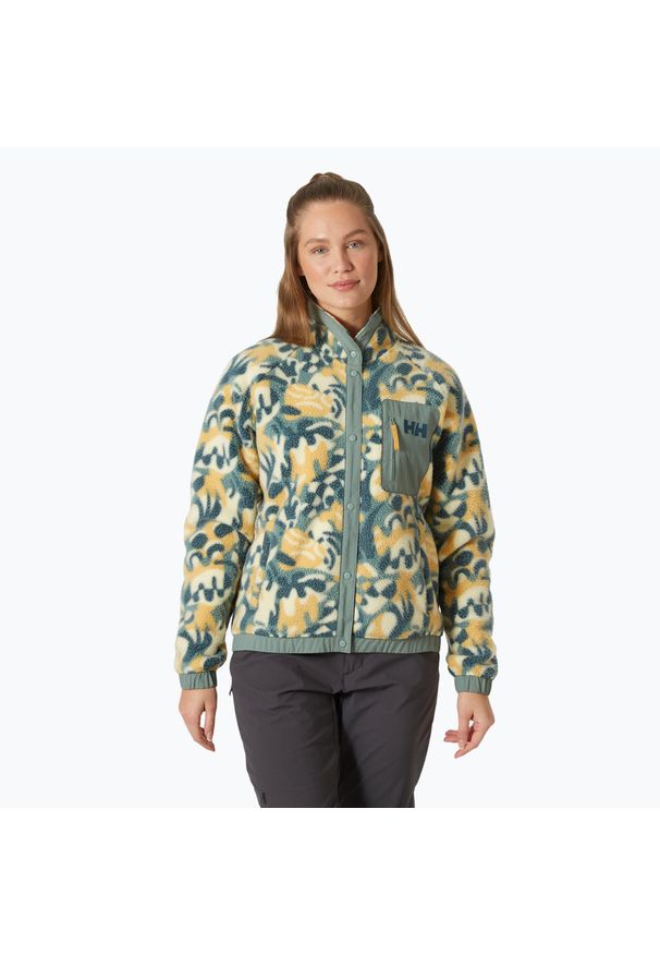 Bluza damska Helly Hansen Imperial Printed Pile Snap. Kolor: zielony