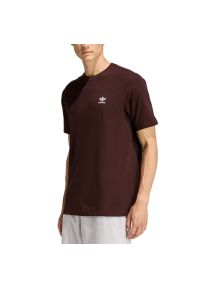 Adidas - Koszulka męska adidas Originals Trefoil Essentials KE1146 - brązowa. Kolor: brązowy. Materiał: bawełna, dzianina. Długość rękawa: krótki rękaw. Długość: krótkie #1