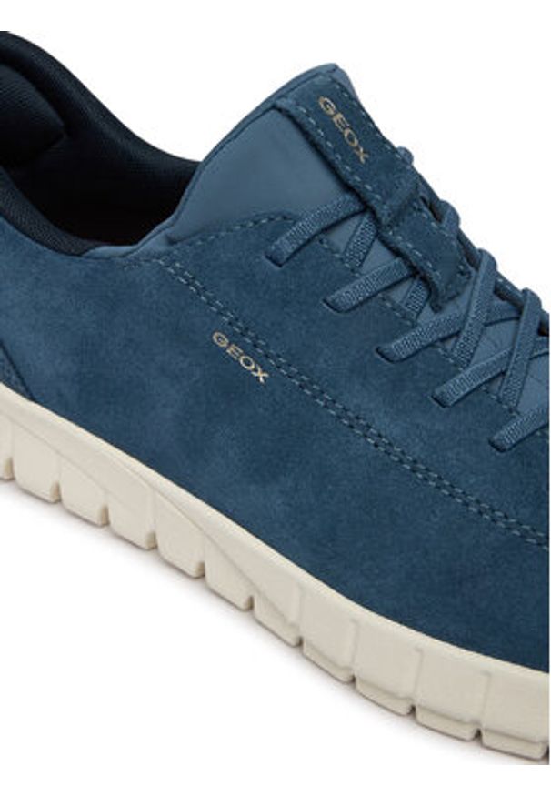 Geox Sneakersy U Flextride Plus U65MAA 00022 C4005 Niebieski. Kolor: niebieski. Materiał: zamsz, skóra