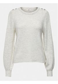 JDY Sweter Elanora 15328345 Écru Regular Fit. Materiał: syntetyk