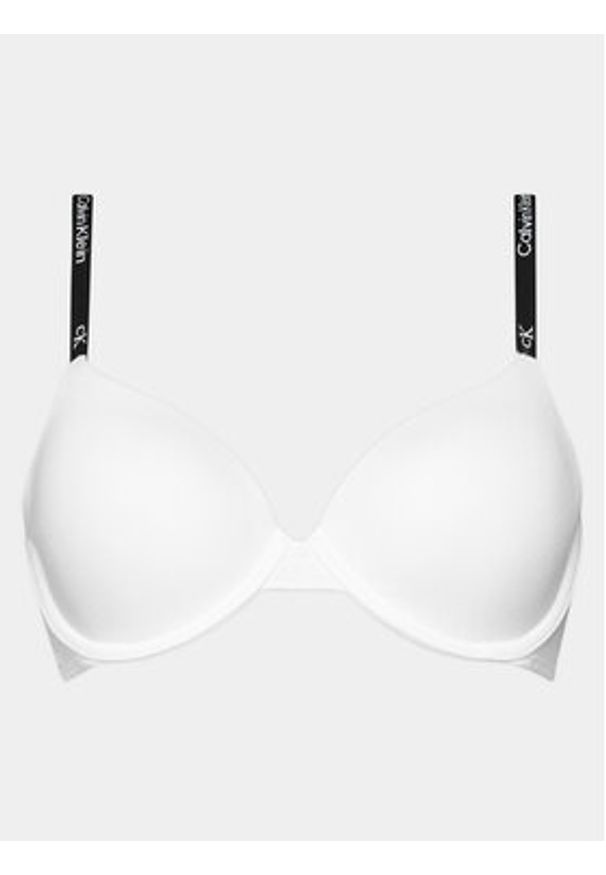 Calvin Klein Underwear Biustonosz z fiszbiną Lightly Lined Demi 000QF7219E Biały. Kolor: biały. Materiał: bawełna