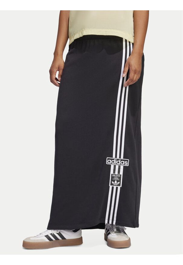 Adidas - adidas Spódnica maxi Adibreak JC8538 Czarny Regular Fit. Kolor: czarny. Materiał: bawełna