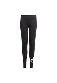 Adidas - Legginsy dziecięce adidas Basic. Okazja: na uczelnię. Kolor: czarny, biały, wielokolorowy. Styl: sportowy