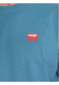 Wrangler T-Shirt Sign Off 112341129 Niebieski Regular Fit. Kolor: niebieski. Materiał: bawełna #4