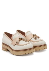 Pollini Loafersy SA10144G1MTO112A Écru. Materiał: materiał