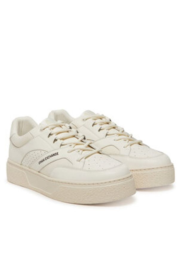 Armani Exchange Sneakersy XUX260 XV954 00894 Écru. Materiał: skóra