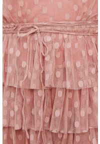 Nissa Sukienka kolor różowy mini rozkloszowana. Kolor: różowy. Materiał: tkanina. Długość: mini #3