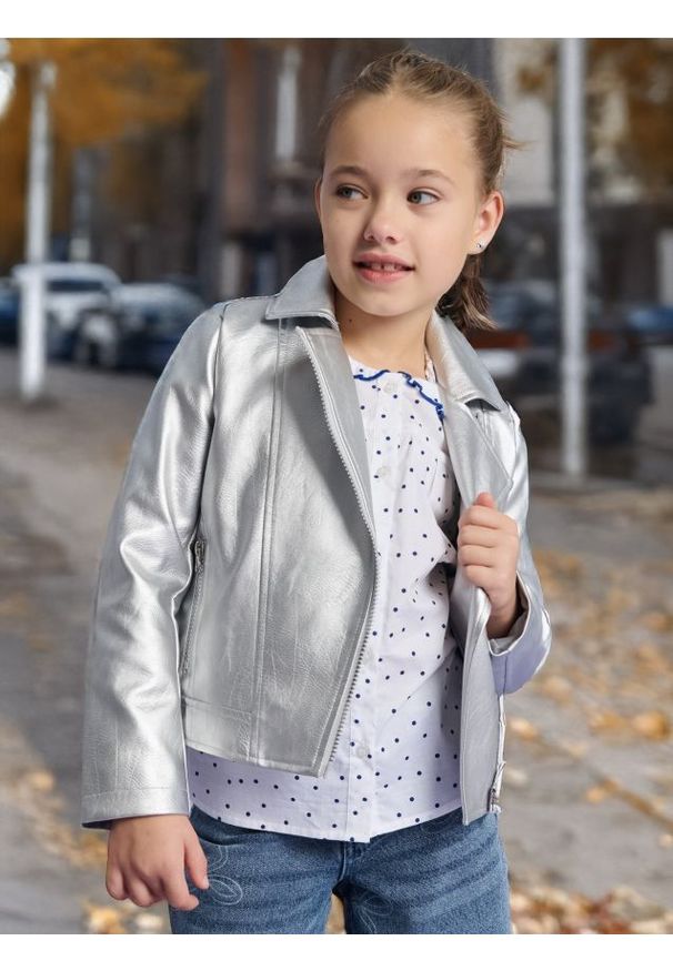 Sinsay - Kurtka ramoneska - srebrny. Kolor: srebrny