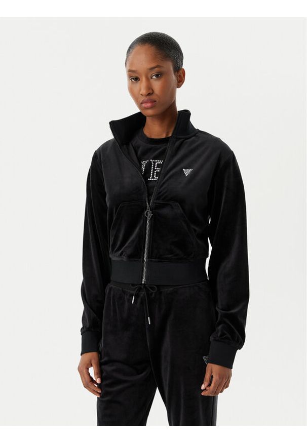 Guess Bluza V3BQ22 K0232 Czarny Regular Fit. Kolor: czarny. Materiał: syntetyk