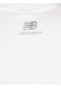 New Balance T-Shirt MT23502 Biały Relaxed Fit. Kolor: biały. Materiał: bawełna