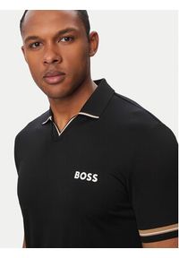 BOSS Polo Serve 50559200 Czarny Regular Fit. Typ kołnierza: polo. Kolor: czarny. Materiał: syntetyk #4