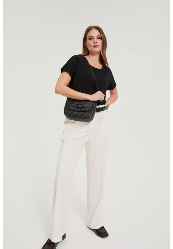 MOODO - Mała torebka na ramię czarna. Kolor: czarny. Rozmiar: małe. Rodzaj torebki: na ramię