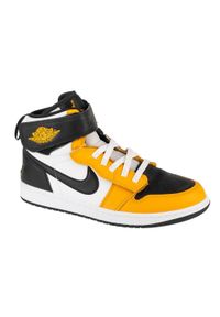 Buty sportowe Sneakersy męskie, Air Jordan 1 Hi Flyease. Kolor: biały. Materiał: guma, skóra, tkanina, materiał, syntetyk. Sport: turystyka piesza