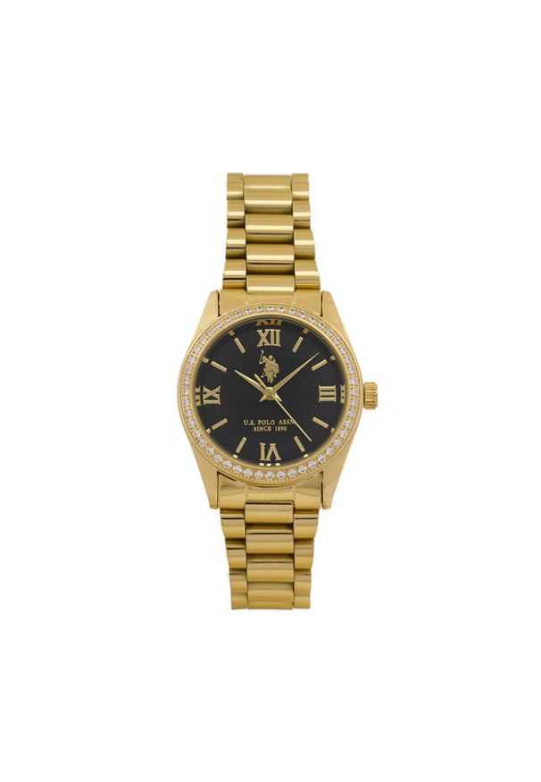 U.S. Polo Assn. Zegarek Melanie USP8464BK Złoty. Kolor: złoty