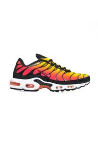 Buty do chodzenia męskie Nike Air Max Plus. Zapięcie: sznurówki. Kolor: wielokolorowy. Materiał: materiał, syntetyk. Szerokość cholewki: normalna. Model: Nike Air Max. Sport: turystyka piesza