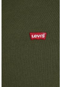 Levi's® - Levi's Bluza bawełniana męska kolor zielony z kapturem gładka. Okazja: na spotkanie biznesowe, na co dzień. Typ kołnierza: kaptur. Kolor: zielony. Materiał: bawełna. Wzór: gładki. Styl: casual, biznesowy