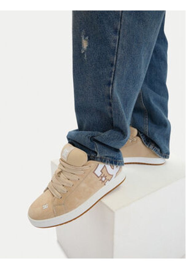 DC Shoes Sneakersy V5-10116 Beżowy. Kolor: beżowy. Materiał: zamsz, skóra