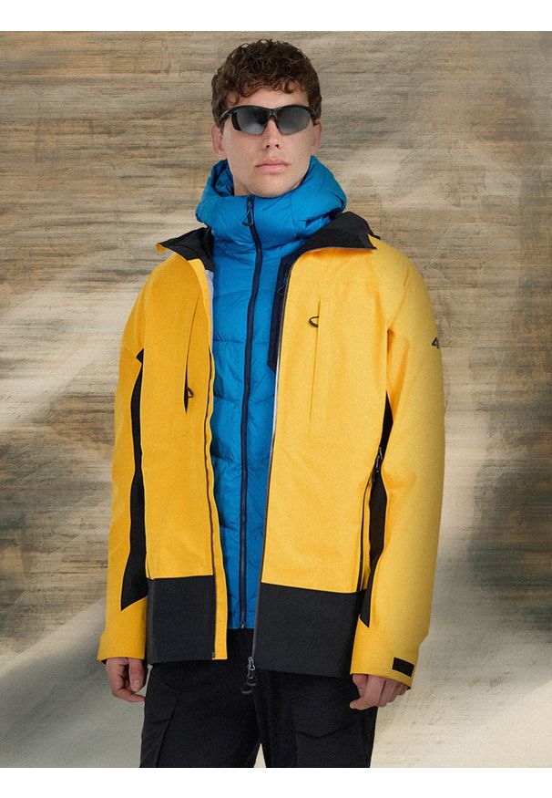 4f - 4F Kurtka puchowa trekkingowa z wypełnieniem Primaloft Silver męska - granatowa S. Kolor: niebieski. Materiał: puch. Technologia: Primaloft. Sport: wspinaczka, turystyka piesza