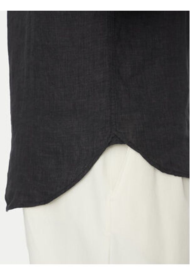 TOMMY HILFIGER - Tommy Hilfiger Koszula MW0MW35207 Czarny Regular Fit. Kolor: czarny. Materiał: len