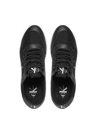 Calvin Klein Jeans Sneakersy Eva Runner Monologo YM0YM00584 Czarny. Kolor: czarny. Materiał: materiał