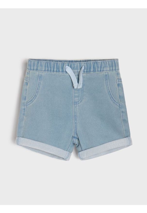 Sinsay - Szorty jeansowe - niebieski. Kolor: niebieski. Materiał: jeans