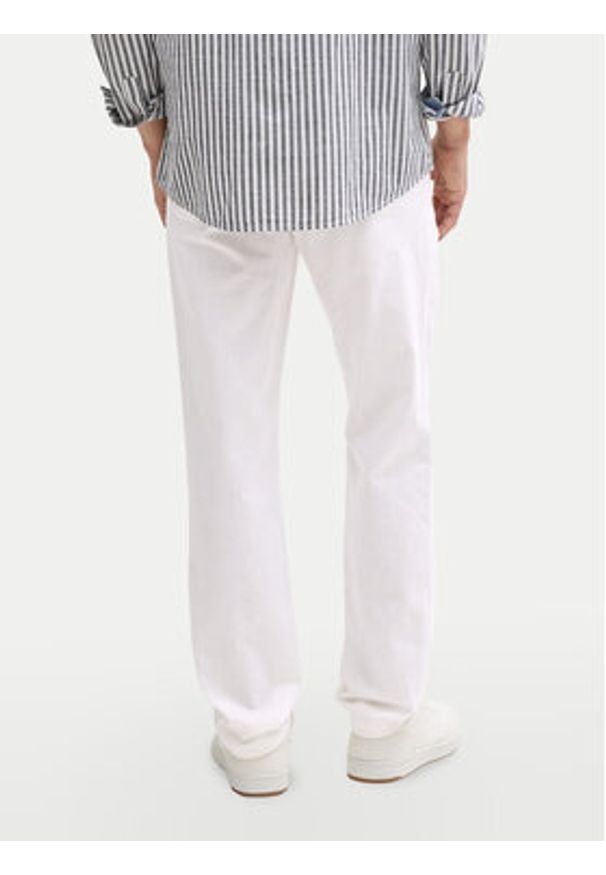Tom Tailor Spodnie materiałowe 1044716 Biały Regular Fit. Kolor: biały. Materiał: bawełna