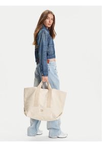 Tommy Jeans Torebka Tjw Tote Edition Canvas AW0AW17542 Beżowy. Kolor: beżowy #1