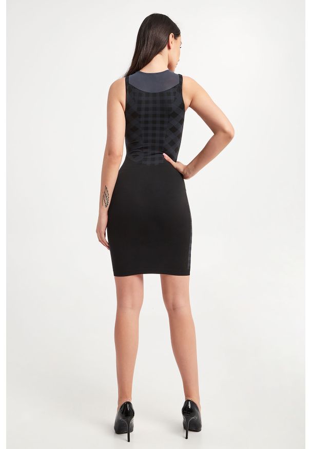 Wolford - Sukienka WOLFORD. Materiał: tkanina. Długość rękawa: bez rękawów. Wzór: kratka. Typ sukienki: dopasowane