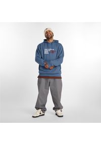 Bluza męska New Balance Numeric MT51954VTI – niebieska. Typ kołnierza: kaptur. Kolor: niebieski. Materiał: bawełna, poliester, materiał. Wzór: aplikacja, napisy #4