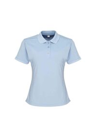 PREMIER - Damska Koszulka Polo Coolchecker. Typ kołnierza: polo. Kolor: niebieski