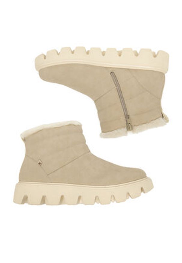 Rieker Botki CEO-W2070-62 Écru. Materiał: skóra, syntetyk