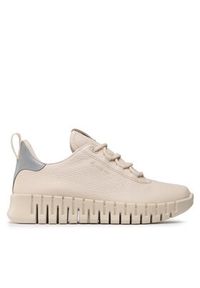 ecco - ECCO Sneakersy Gruuv W 21823301378 Beżowy. Kolor: beżowy. Materiał: skóra #3