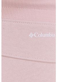columbia - Columbia Spodnie damskie kolor różowy z nadrukiem. Kolor: różowy. Materiał: dzianina. Wzór: nadruk