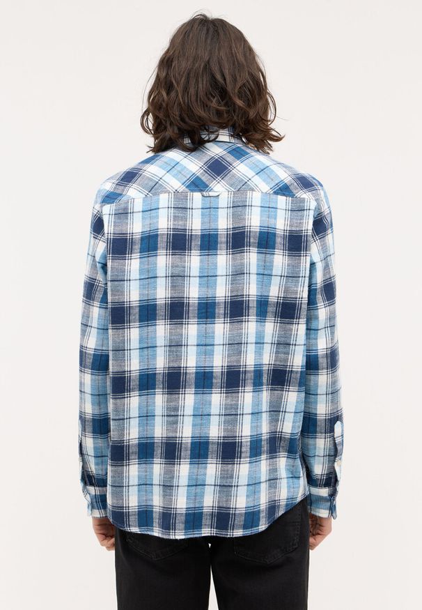 Mustang - Męska Koszula MUSTANG Eastbridge Multicheck Blue 1014768 12552