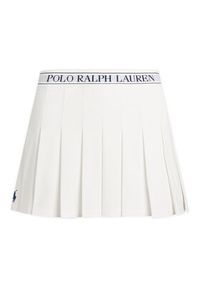 Polo Ralph Lauren Spódnica plisowana 211965112001 Biały Regular Fit. Kolor: biały. Materiał: syntetyk
