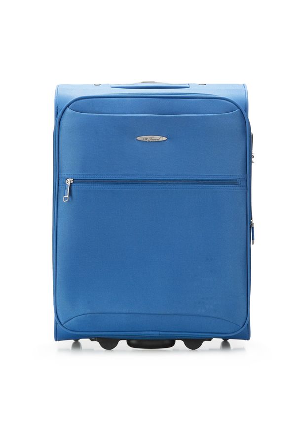 Wittchen - Kabinowa miękka walizka basic. Kolor: niebieski. Materiał: poliester. Styl: klasyczny